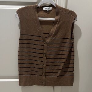 John + Jenn Tan Sleeveless Cardigan